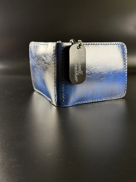 Cobalt, leather wallet