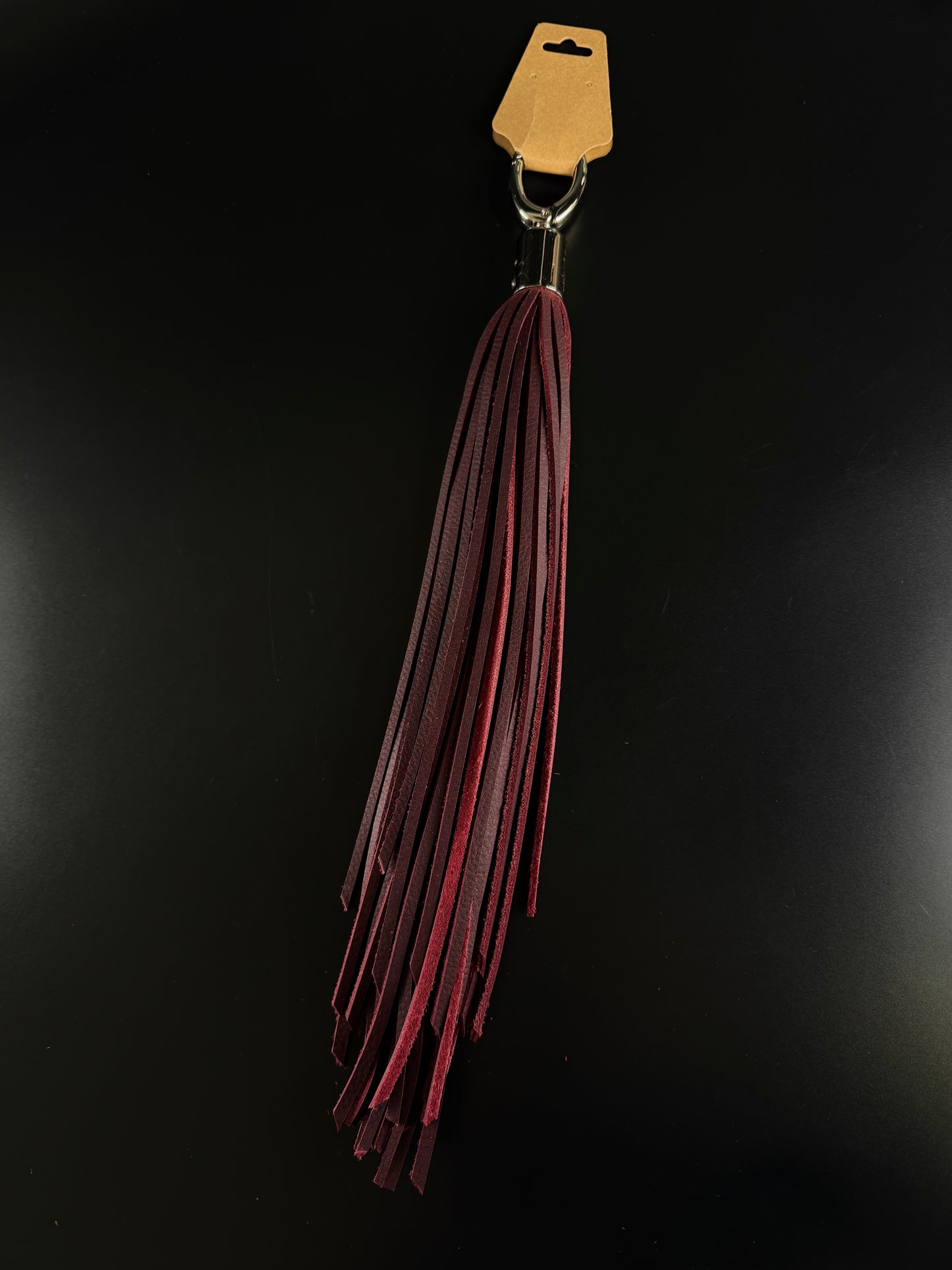 Leather fringe bag charm