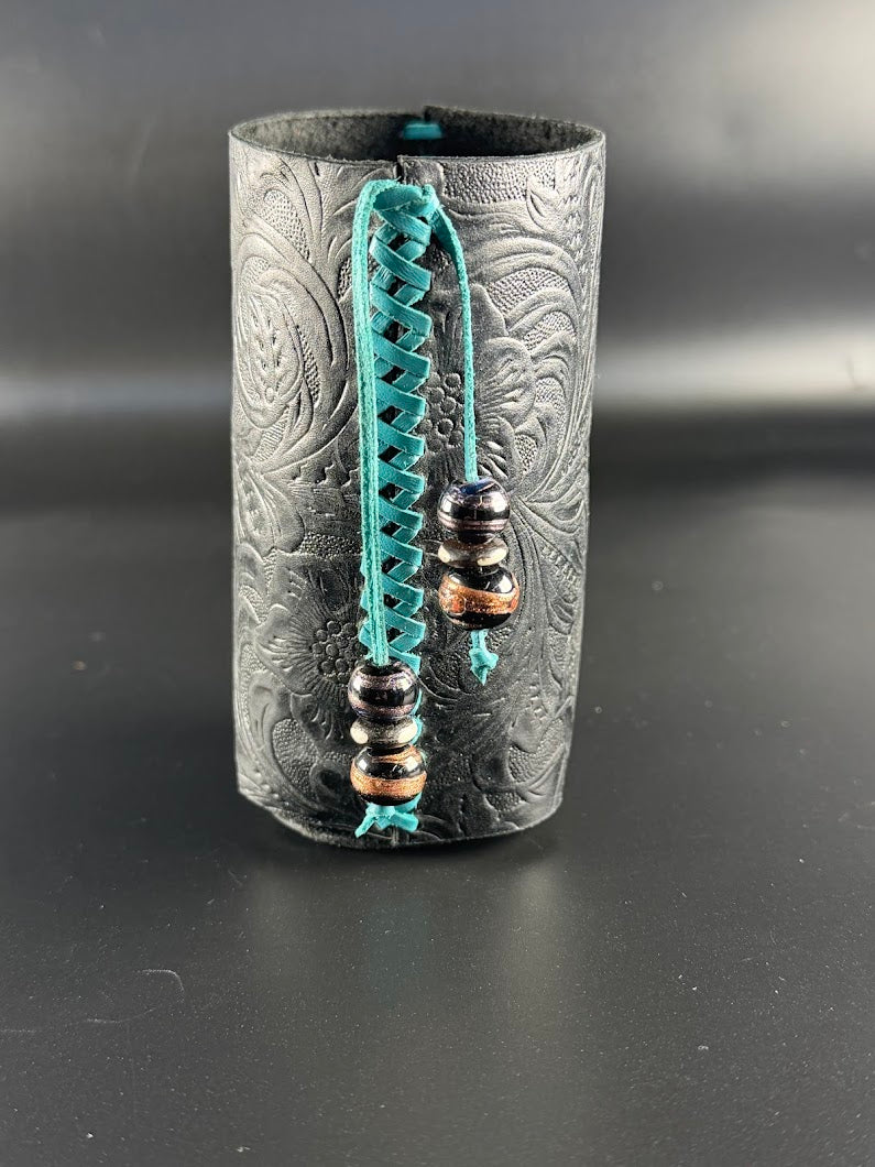 Embossed Leather Can Sleeve