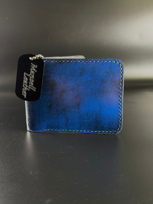 Cobalt, leather wallet