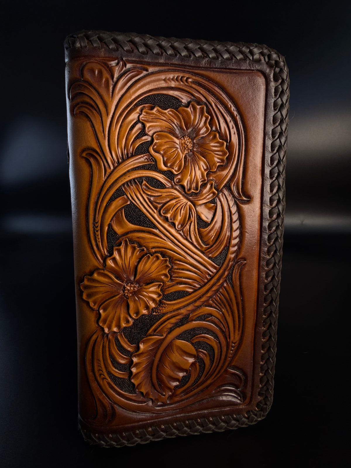 Floral bull Roper wallet