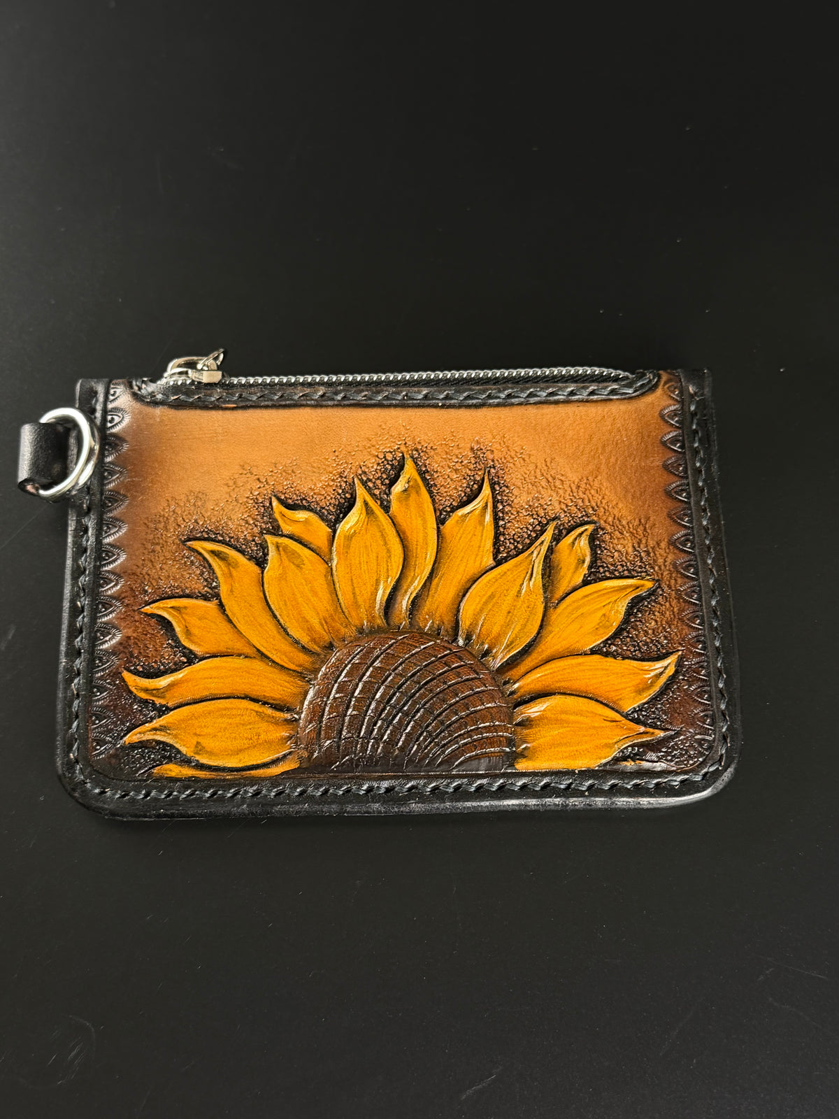 Sunflower keychain wallet