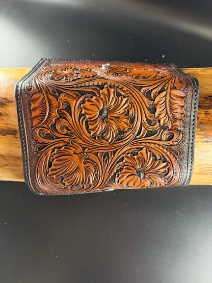 Leather floral ladies wallet