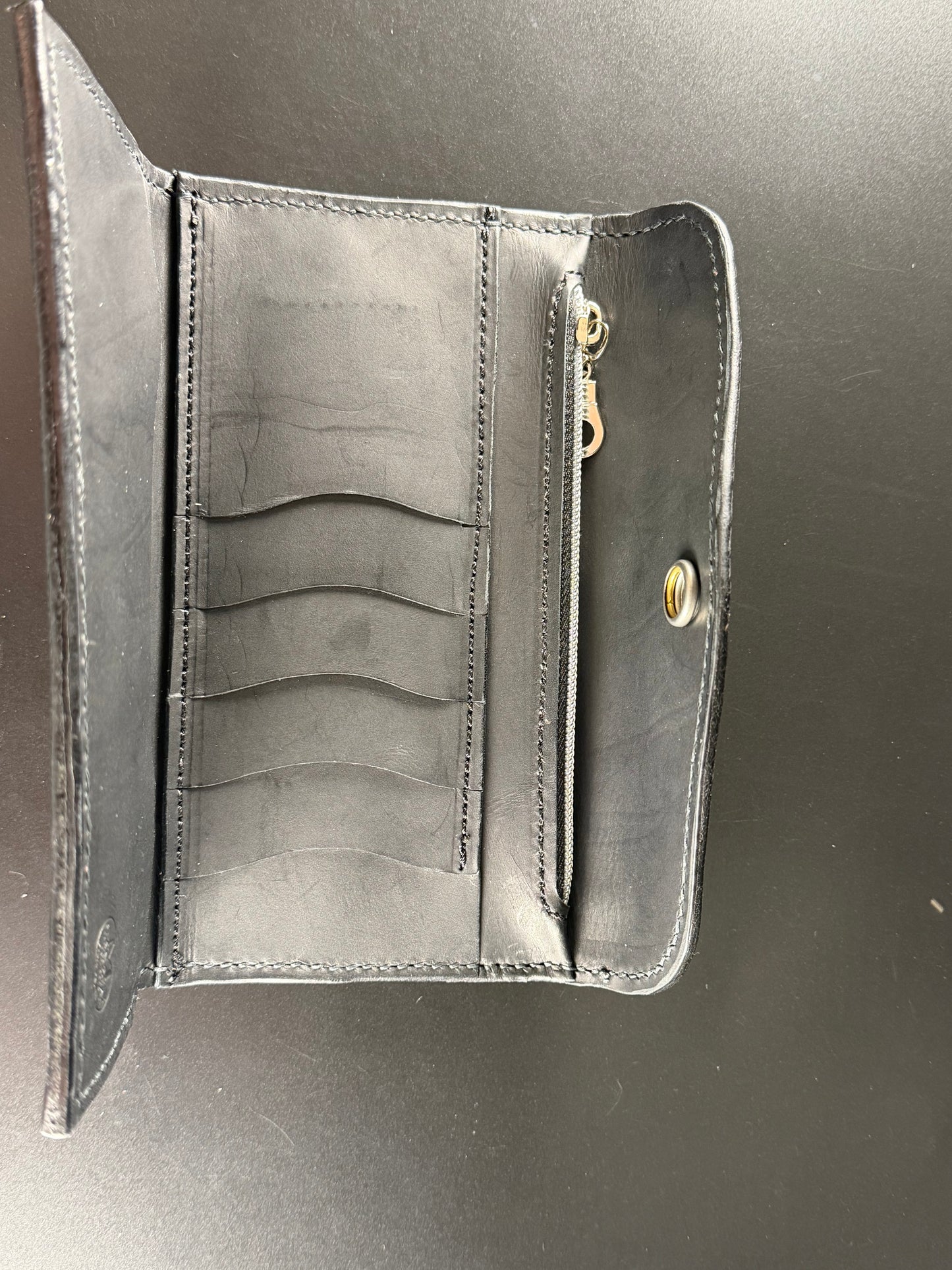 Leather floral ladies wallet