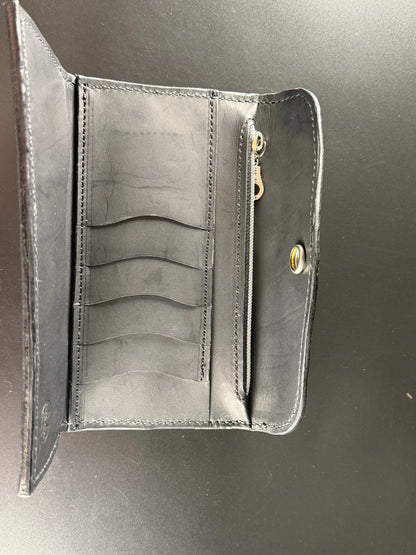 Leather floral ladies wallet