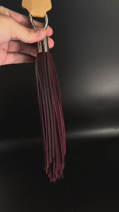 Leather fringe bag charm