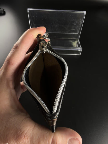western floral leather keychain wallet