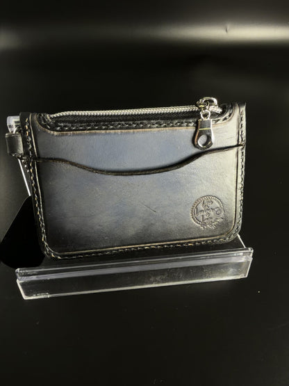 Hibiscus keychain wallet with card pocket